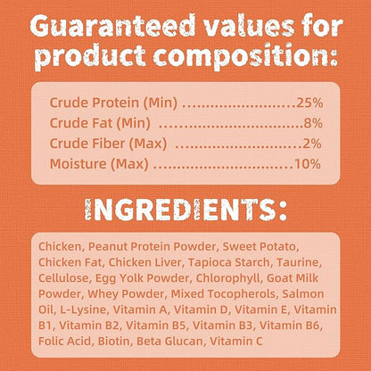 Just Try 16 OZ Daily Vitamins Cat Treats Multivitamin Boost Flavor Healthy Cat Snacks Training Biscuits Health & Energy for Cats