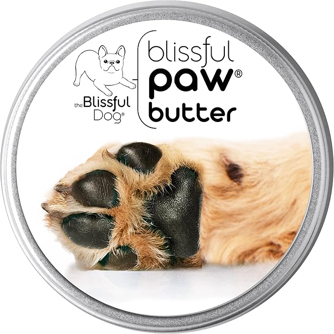 The Blissful Dog Paw Butter, Moisturizer for Dry Paw Pads, Softens and Protects a Rough Paw in Winter, Versatile, Lick-Safe Dog Paw Pad Balm, 1 oz.