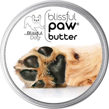 The Blissful Dog Paw Butter, Moisturizer for Dry Paw Pads, Softens and Protects a Rough Paw in Winter, Versatile, Lick-Safe Dog Paw Pad Balm, 1 oz.