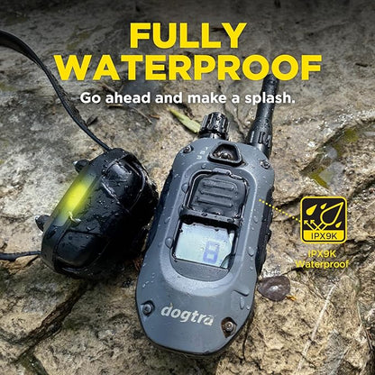 Dogtra 280X E-Collar Additional Receiver 10 lbs+, 1/2 Mile Range, LED Light, 100 Levels of Precise Control for Stubborn Dogs, Waterproof, Boost for Quick Recall, Vibration, Safety Lock & Tone