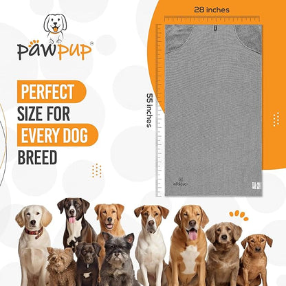 Dog Towels for Drying Dogs Super Absorbent Microfiber Pet Grooming Towel for Dogs, Cats and Other Pets (55 x 28 Inches, Grey)