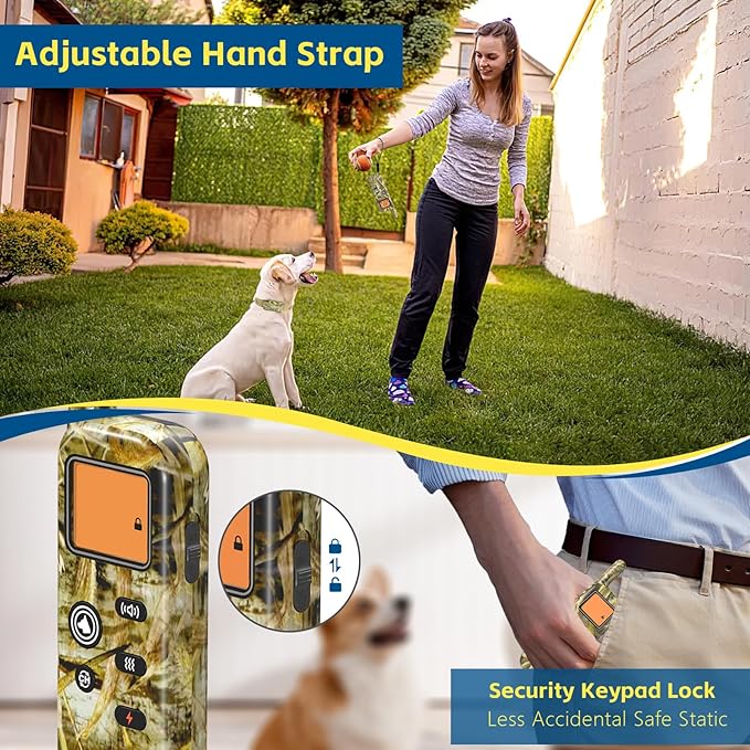 Htcuto Wireless Dog Fence System for 2 Dogs with 2 Collars 856 Acre Electric Dog Fence Shock Mulit Dogs Training Collar with Remote Ultrasonic Portable Waterproof Outdoor Safe Pet Containment System