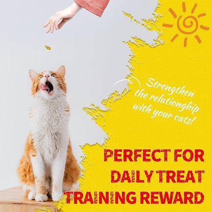 Just Try 16 OZ Chicken Cat Treats with Taurine for Indoor Cats, High Protein Low-Calorie Cat Snacks, Healthy Crunchy Treats, Grain-Free Health Biscuit and Training Treats