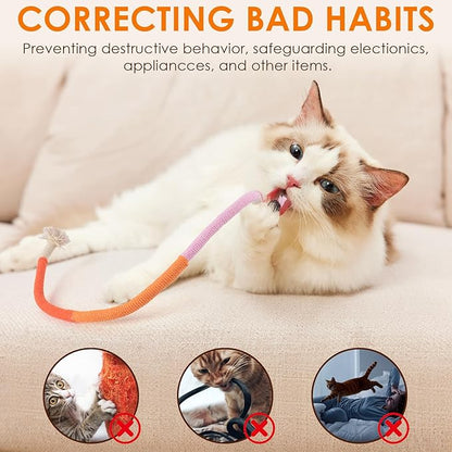 TINDTOP Cat Toys Chew Ropes, 3 Pack Interactive Cat Nip Kicker Toy for Indoor Kittens, Teeth Cleaning Toy for All Breeds, 19.5 Inches (50cm)