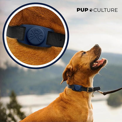 Pup Culture AirTag Dog Collar Holder, Extra-Durable, Lightweight, and Protective AirTag Case for Dog Collar