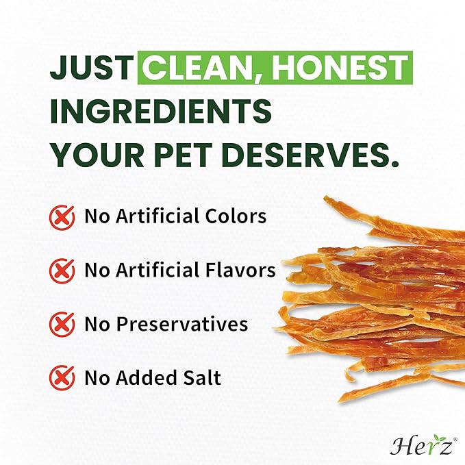 Herz Turkey Tendons for Dogs, Duo-Protein, Hypoallergenic Puppy Treats, USA-Sourced, Rawhide Free, Long Lasting Chews, Turkey Tendon & Chicken, Healthy Dog Treats for Small Dogs, Rope (S), 3 oz Pack