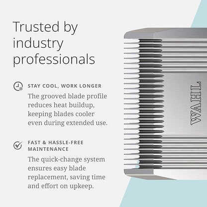 Wahl Pro Animal Prime Series Blades - Professional Fine Tooth Pet Clipper for Horse, Cat & Dog Grooming - Made from High-Carbon Steel - #9, 2.0mm