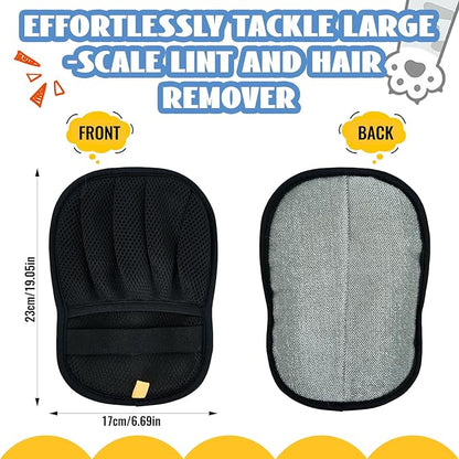 2 PCS Pet Hair Removal Glove for Dogs and Cats Reusable Newly Upgraded Five-Finger Electrostatic Pet Cat Dog Hair Remover Non-Slip Dog Hair Remover Tool for Couch, Clothing, Car Seat,Carpet