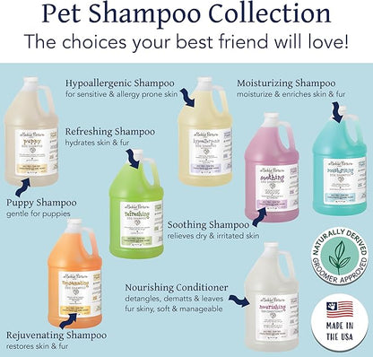 Bobbi Panter Moisturizing Dog Shampoo, Moisturizes and Enriches Dogs Skin & Fur, Soft Sea Air Fragrance, Concentrated 30:1, Made in The USA, 1 Gal.