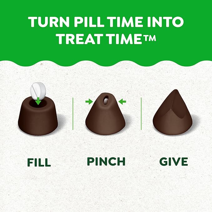 Greenies Pill Pockets for Dogs, Small Size Soft Dog Treats, Hickory Smoke Flavor, 3.2 oz. Pouch