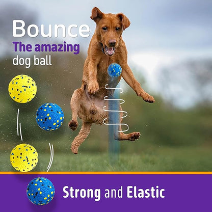 Kimee Dog Balls Tennis Ball Dog Toys for Aggressive Chewers, Floating Water Toy, Teething & Fetch Toy for Large Medium Small Dogs and Puppies (1 Ball)