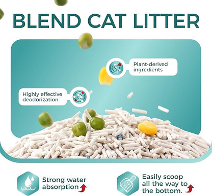 MoonForest Tofu Cat Litter,Natural Odor Control Dust-Free Clumping Litter(5.5lb×3bags)