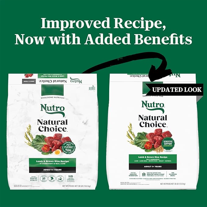 Nutro Natural Choice Adult Dry Dog Food, Lamb & Brown Rice Recipe, 30 lb. Bag