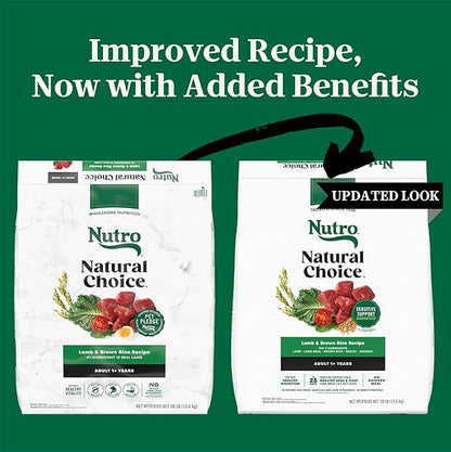 Nutro Natural Choice Adult Dry Dog Food, Lamb & Brown Rice Recipe, 30 lb. Bag