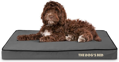 The Dog’s Bed Orthopedic Memory Foam Dog Bed, Medium Grey & Black, Waterproof, Supportive Dog Bed with Replaceable Covers, Veterinary Approved