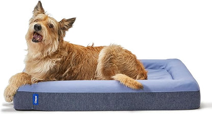 Casper Dog Bed, Plush Memory Foam, Small, Blue