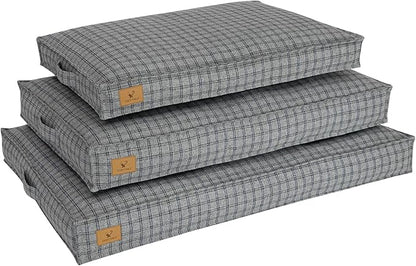 Dog Bed with Easy-Grip Handle - Shredded Memory Foam Pet Bed, Removable & Machine Washable Cover, Non-Slip Bottom, Choose from Cooling Linen or Warm Flannel Style for Dogs & Cats (Small