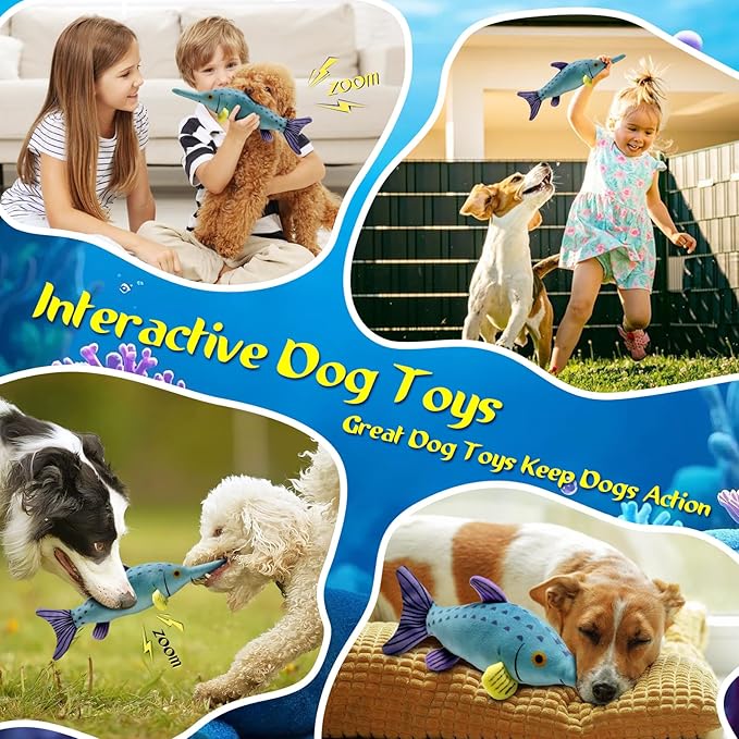 Fuufome Large Squeaky Dog Toys :Plush Soft Dog Chew Toys - Tug of War for Large,Small, Medium,Puppy Breeds-Puppy Toys to Keep Them Busy