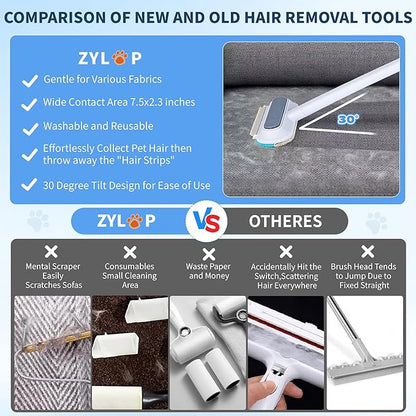 Multifunctional Pet Hair Remover for Furniture - 23.2 Inch, Reusable, Washable Effective Lint Cleaner Removal Tool for Dog and Cat Hair, Gentle on Couch, Carpet, Bedding, Clothes