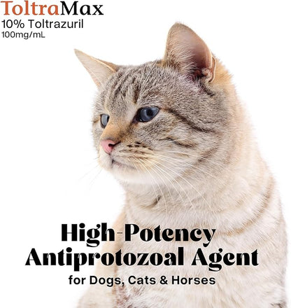 ToltraMax Toltrazuril 10.0% for Horses, Dogs, Cats, 240mL/8 Ounce, for Non-Food Chain Animals, Chicken