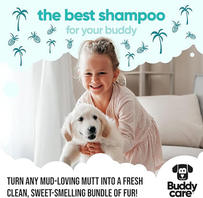 Tropical Dog Shampoo by Buddycare | Deep Cleansing Shampoo for Dogs | Tropical Scented | with Aloe Vera and Pro Vitamin B5 (50.72oz)