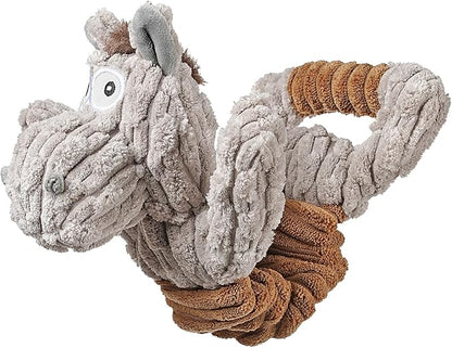 Squeaky Dog Toy, Durable Dog Toy Large Breed, Tug of War Dogs Interactive Toy, Stuffed Plush Puppy Toys with Crinkle Paper for Small, Middle, and Big Dogs(Tug of War Series, Donkey)