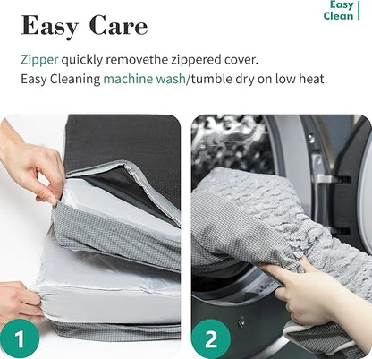 Orthopedic Dog Beds for Small Medium Dogs,Waterproof Lined Egg Crate Foam Pet Bed Mat with Removable and Washable Cover and Non Slip Bottom,Dog Sofa Soft Bed