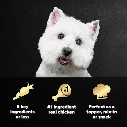 Cesar Simply Crafted Adult Wet Dog Food Toppers for Dry Food, Chicken, 1.3 oz Tubs, 10 Count
