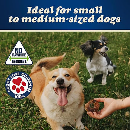 CLEAR CONSCIENCE PET Kelpy™ Ringz™ 1-Inch Beef Trachea Rings with Organic Kelp for Small Dogs, Natural Dental Chew Treats, Rawhide-Free, Highly Digestible, Made in USA, 6 oz Puppy Snacks