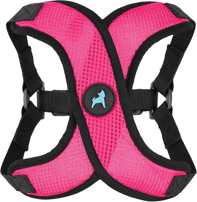 Gooby Comfort X Step in Lite Dog Harness - Choke Free, Escape Free with Light Breathable Mesh - Step in Dog Harness for Small Dogs Only - Quick Release Buckle, Metal D-Rings - Flamingo Pink, Small