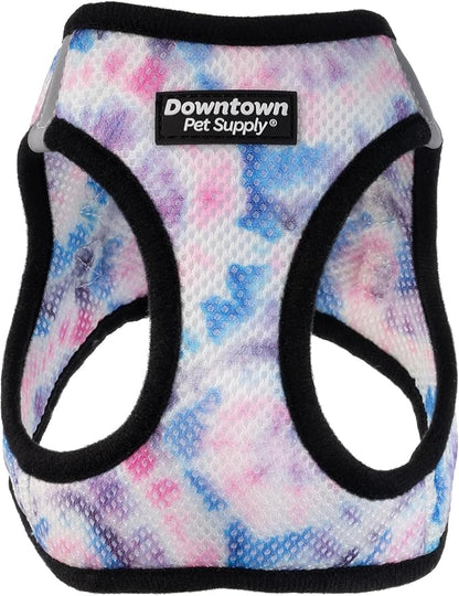 Downtown Pet Supply Step-in Dog Harness – No Pull, Adjustable Padded Mesh with Reflective Trim, Secure Buckle Strap – Comfortable & Breathable Small Dog Harness, Medium, Tye Die