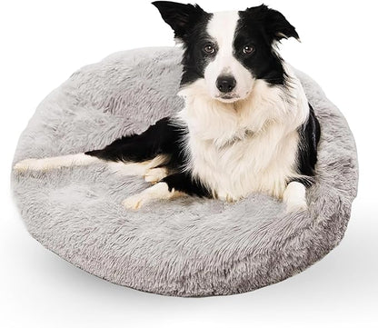 Active Pets Medium Dog Bed, Calming Orthopedic Pet Bedding for Anxiety Relief, Joint Support & Comfort, Washable Dog Furniture, Med 45lbs, Light Grey