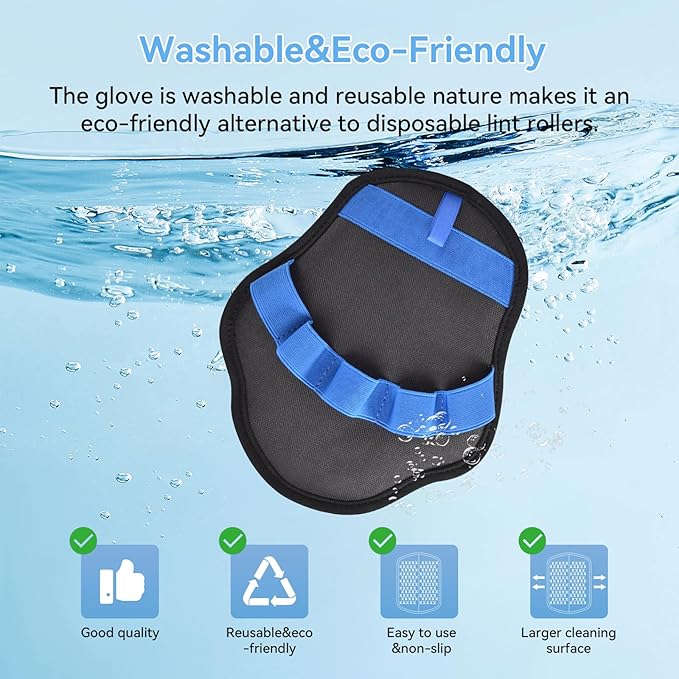AstraLoom Pet Hair Removal Glove for Cats & Dogs,Upgraded Electrostatic Pet Hair Gloves,Reusable Cat Dog Electrostatic Hair Remover Grooming Glove Brush Tool (1PCS)