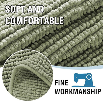 H.VERSAILTEX Plush Chenille Couch Cover for 3 Cushion Couch Anti Slip Washable Sofa Slipcovers Soft and Durable Furniture Protector for Dogs Cats Kids (27.5" x 71", Sage)