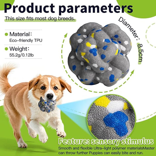Moonorange Upgrade Dog Balls Interactive Toys for Aggressive Chewers, Indestructible Tennis Durable Bouncy for Fetch Game, Lightweight Floating, Grey