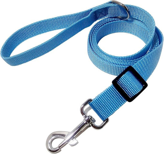6FT/ 10FT Adjustable Dog Leash, Nylon Dog Leashes for Medium Large Dogs (6FT, Sky Blue)