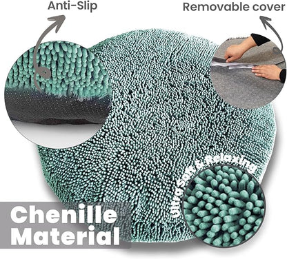 Muddy Mat® Cloud K-9 Bed for Dogs & Cats, Soft & Relaxing Donut Dog Bed, Chenille Material, Removable Cover, Washable & Dryer Safe–Seafoam Green Large(40'x40')