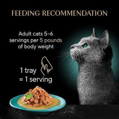 Sheba Gravy Indulgence Adult Wet Cat Food Beef and Chicken Entree in Extra Gravy Variety Pack, 2.6 oz. Twin-Pack Trays (12 Count, 24 Servings) (Pack of 2)