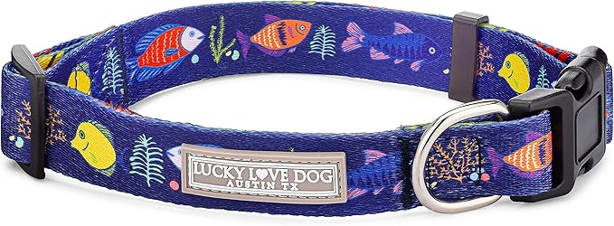 Lucky Love Dog - Adjustable Dog Collar with Easy Click Buckle for Large Ones, Durable, & Comfortable for Male & Female Dogs, Pet Collar for Puppies & Adult Dogs - Mackey, Large
