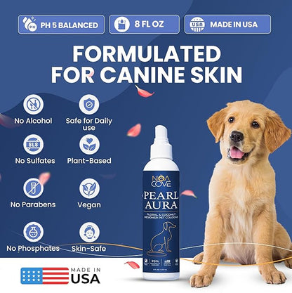 Noa Cove Dog Perfume - Luxury Designer Scent for Dogs - 3-in-1 Deodorizing, Conditioning & Grooming Mist - 95% Natural - Alcohol-Free - Made in USA – Long Lasting Dog Cologne Spray