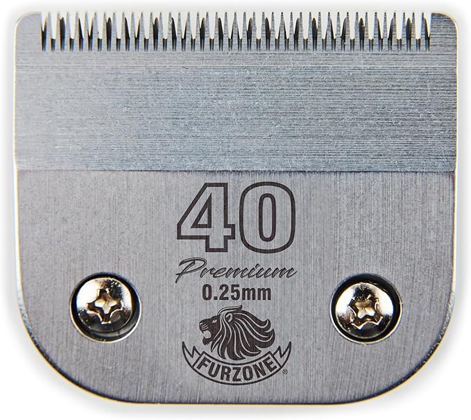 FURZONE Detachable Blade - Size 40 Blade 1/100", Made of Extra Durable Japanese Steel, Compatible with Most Andis, Oster, Wahl A5 Clippers