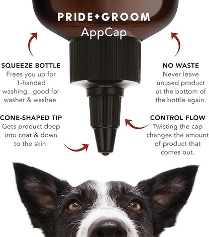 Pride and Groom The Non Shedder | Dog Grooming Shampoo For Doodles and Dogs that Do Not Shed | Tearless All Natural Body Wash with Essential Oils & Coat-Specific Ingredients that Enhance Shine – 128oz