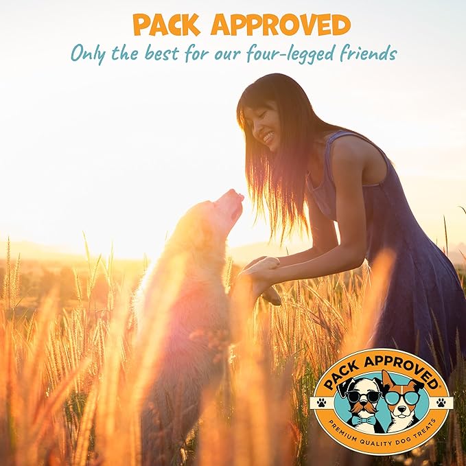 Pack Approved Beef Tendons for Large Dogs & Medium Breeds - Digestible Chews & Dog Treats for Large Dogs - Single Ingredient Dog Chew Sticks - 7-10" (12ct)