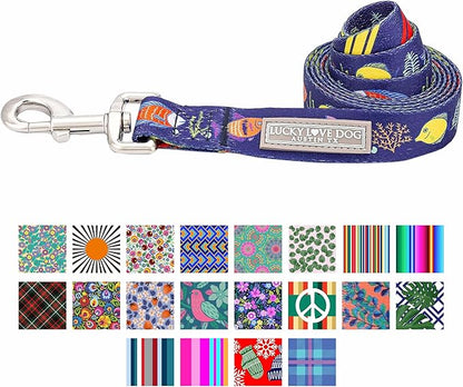 Lucky Love Dog Leash – Soft, Durable, and Comfortable Leash with Vibrant Patterns – Stylish and Long Lasting for Small Male and Female Dogs – Mackey, Small
