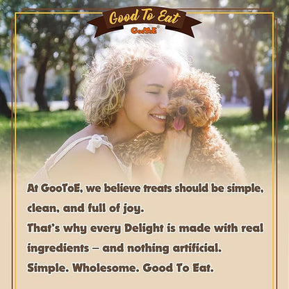 Gootoe Dog Treats, Chicken Jerky for Dogs - Premium Dog Training Treats; High-Protein, Gluten-Free, Hypoallergenic, Grain-Free, Chicken Roll, 12 oz