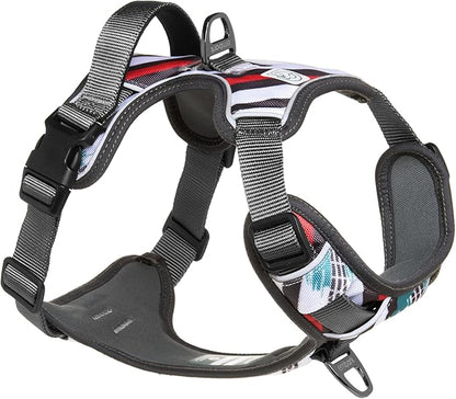Embark Adventure Dog Harness, Reflective Trim XL Dog Harness for Extra Large Dogs No Pull - Military Grade Nylon, 2 Leash Clips & Gel Lined Handle.