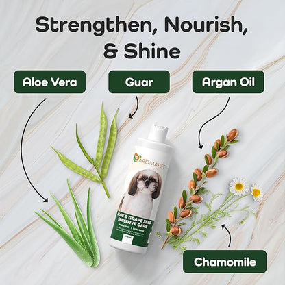 Sensitive Care -Tangle-Free-Silky Shine Softening and detangling Shampoo, Delicate Coat Clean & Odor Control Shampoo – Advanced Shine Formula for Dogs (Shih Tzu, 16 Fluid Ounces)
