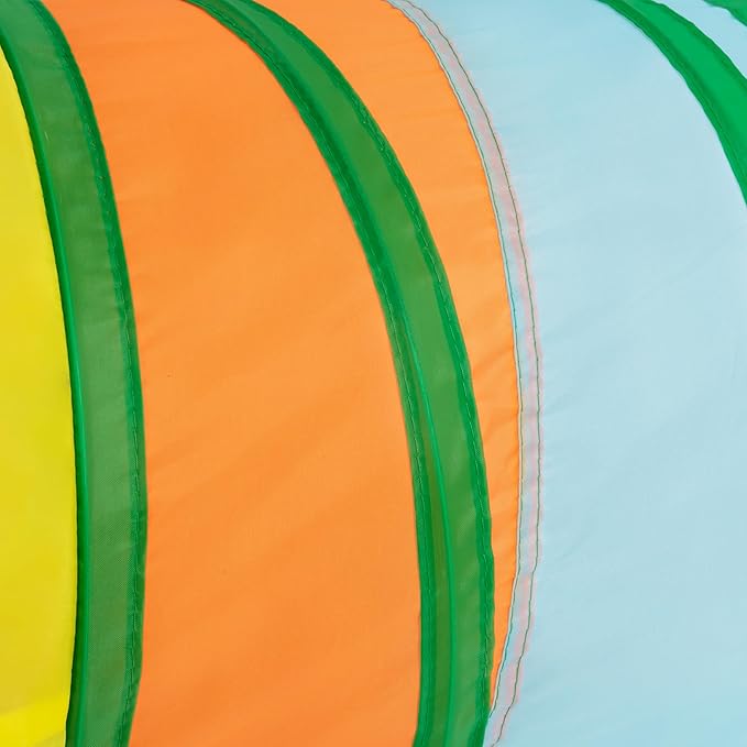 Tempcore Pet Cat Tunnel Collapsible Toy, 3-Way Kitty Tunnel with Peek Hole & Ball - Indoor Play Tube for Cats, Kittens, Puppy, Rabbit, Rabbit Rainbow