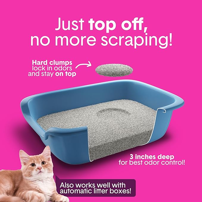 Boxie Glo Clumping Clay 30 Day Odor Control Cat Litter, 99.9% Dust-Free, Low Tracking, UV Light Attractant, 16 lb