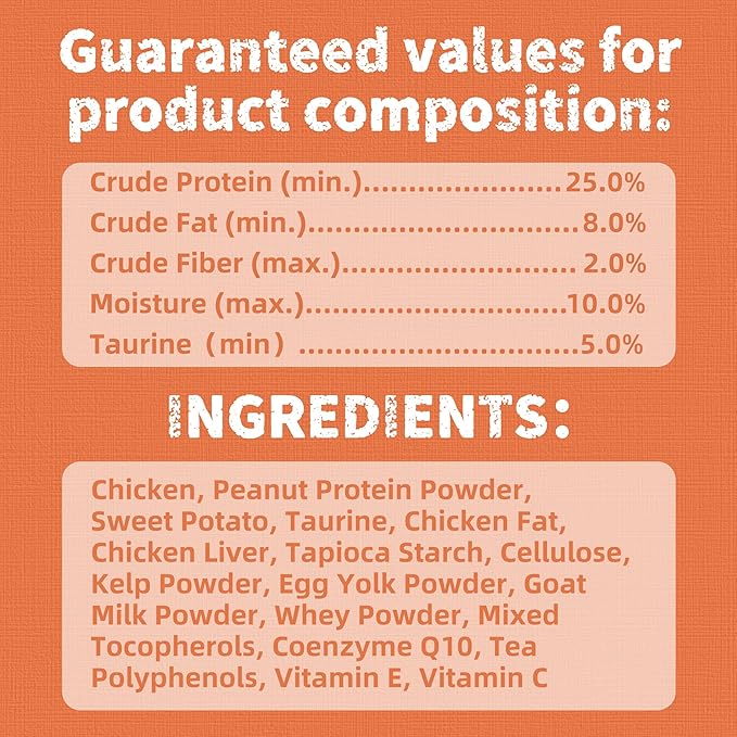 Just Try 16 OZ Taurine Treats with Coenzyme Q10 for Cats - Coq10 & Taurine for Cat to Support Feline Heart Health - Chicken Flavored Chews - Vitamins Snacks Treats